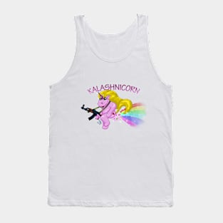 Pin-up Kalashnicorn farting a rainbow Tank Top